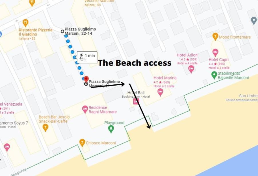 Comodo Loft Centro A Jesolo Lido - Spiaggia A 1 Minuto!!! Экстерьер фото